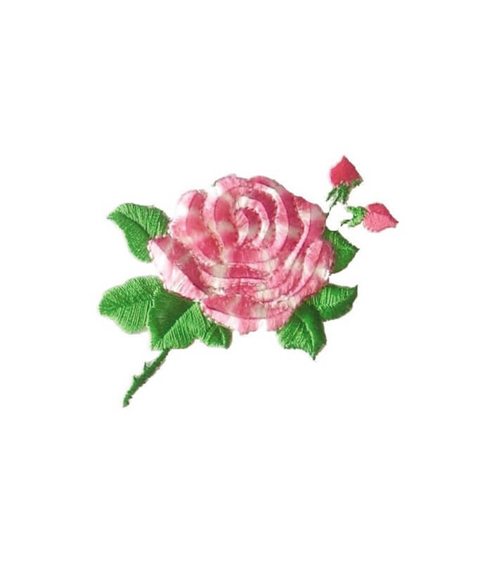 Pegatina Termoadhesiva Rosa con capullos 6 unidades 2 Colores